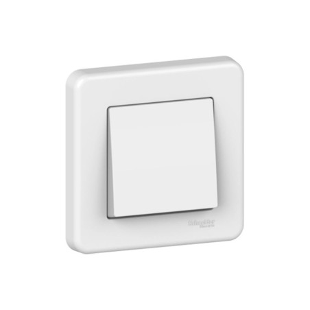 Bouton poussoir blanc LEONA