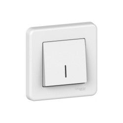 Bouton poussoir lumineux blanc LEONA