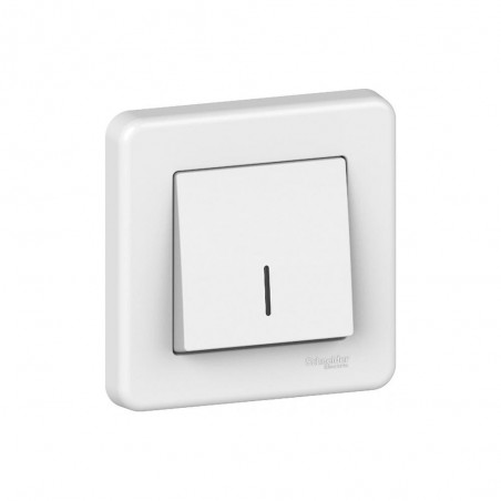 Bouton poussoir lumineux blanc LEONA