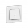 Bouton poussoir lumineux blanc LEONA