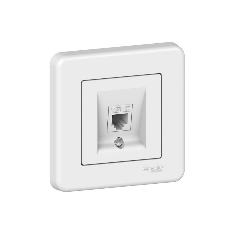 Prise tel blanc LEONA