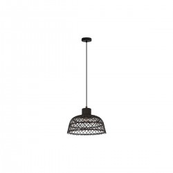 Suspension acier bois-noir E27 AUSNBY40w max h1100 d370