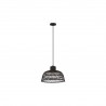 Suspension acier bois-noir E27 AUSNBY40w max h1100 d370