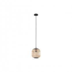 Suspension acier noir-nature  E27 BORDESLEY28w max H1100 D210