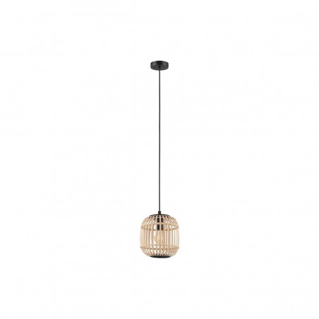 Suspension acier noir-nature  E27 BORDESLEY28w max H1100 D210