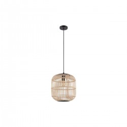 Suspension acier noir-nature  E27 BORDESLEY28w max H1100 D350