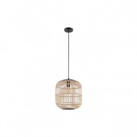 Suspension acier noir-nature  E27 BORDESLEY28w max H1100 D350