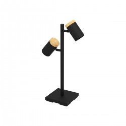 Lampe de table noir-bois marron GU10  CARTAGENA2X45W 2X345lm l445