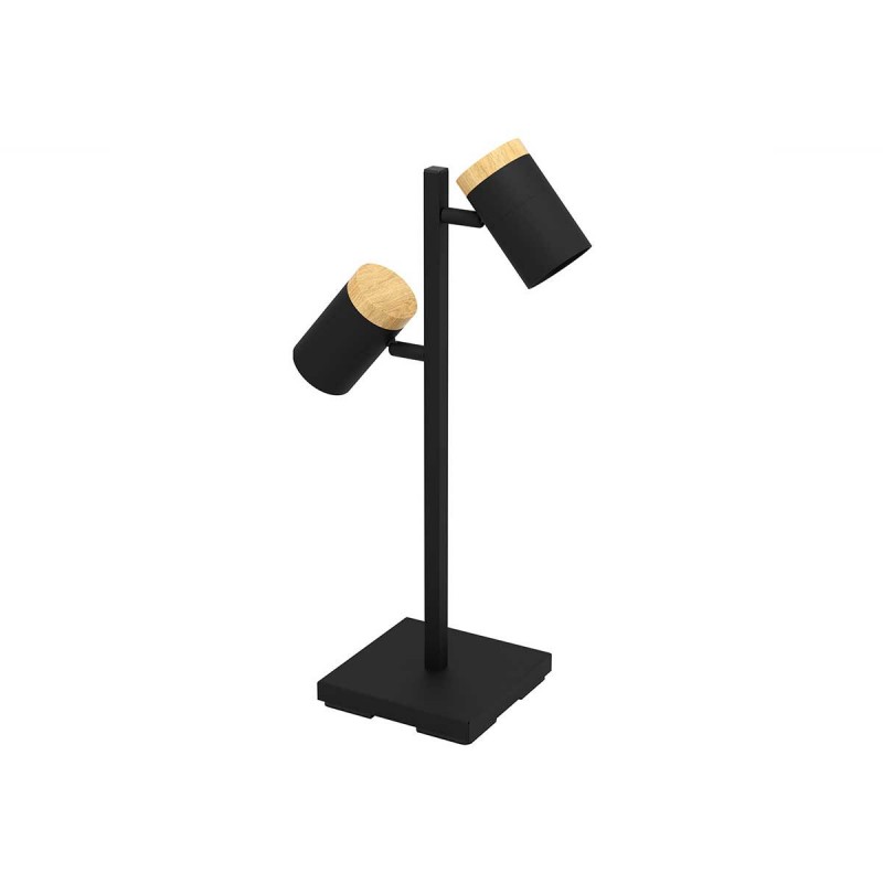 Lampe de table noir-bois marron GU10  CARTAGENA2X45W 2X345lm l445