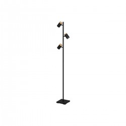 Lampe sur pied CARTAGENAnoir-bois marron GU10   3X45W 3X345lm h1625