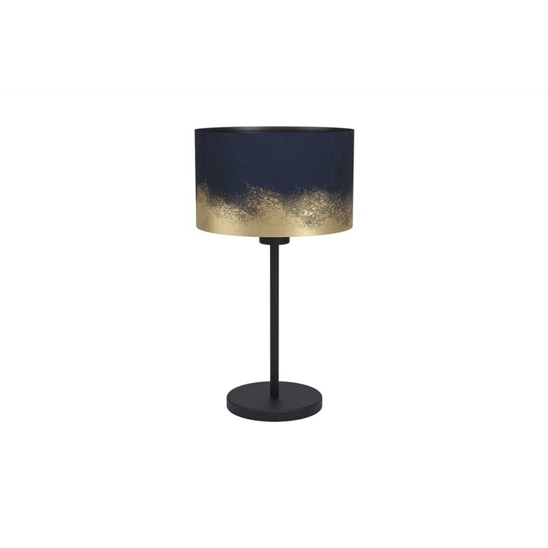 Lampe de table noir-bleu-doré CASUARITA  E27 40W h435