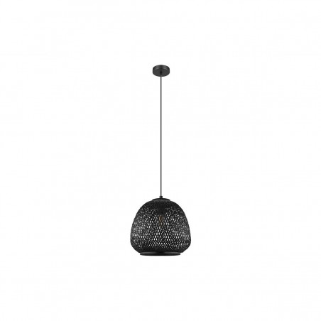 Suspension acier bois-noir E27 DEMBLEBY40W max H1100 D320