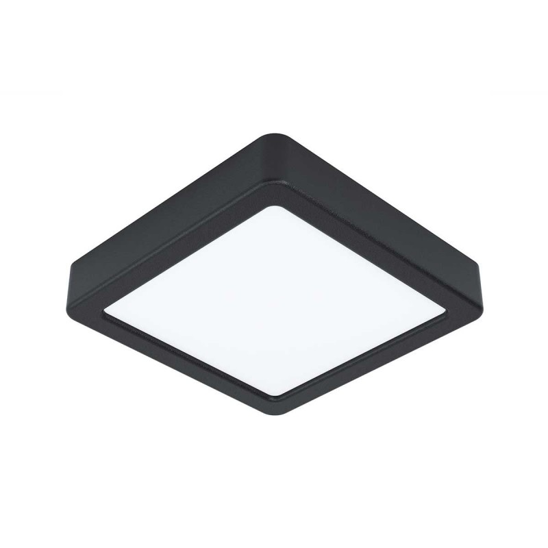 Plafonnier FUEVA 5 en saillie carré  noir LED 105w 1350lm 160X160mm