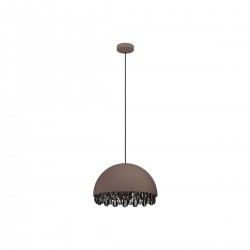 Suspension mokka cristal -doré E27 GAETANO240w max  H1500 d450