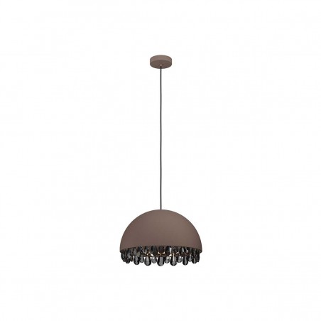 Suspension mokka cristal -doré E27 GAETANO240w max  H1500 d450