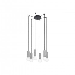 Suspension anthracite gris E27  GIACONECCHIA6x40w max H1500