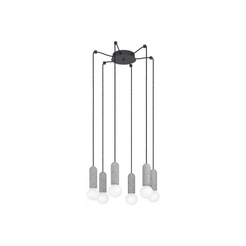 Suspension anthracite gris E27  GIACONECCHIA6x40w max H1500