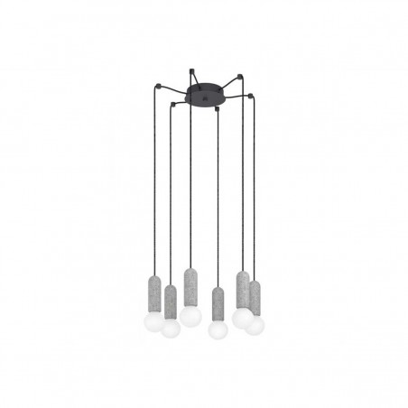 Suspension anthracite gris E27  GIACONECCHIA6x40w max H1500
