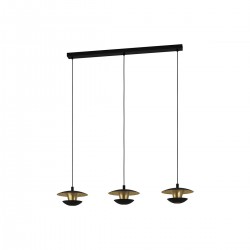 Suspension NUVANO noir-or GU10 3x45w 3x345lml985 h1100