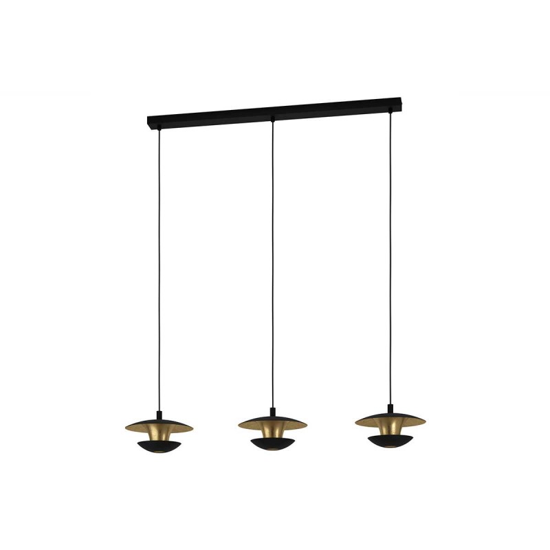 Suspension NUVANO noir-or GU10 3x45w 3x345lml985 h1100