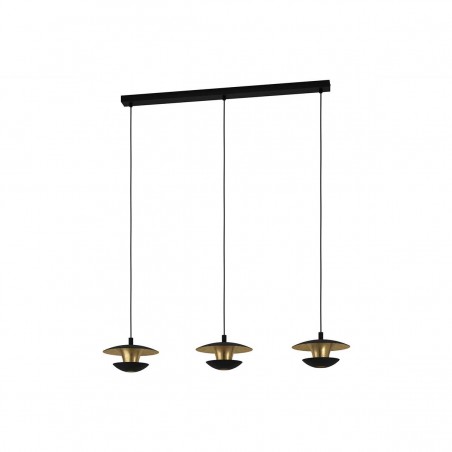 Suspension NUVANO noir-or GU10 3x45w 3x345lml985 h1100