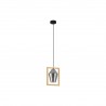 Suspension en bois et verre E27 VIGLIONI 40max L230H1100