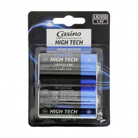 2 Piles LR20 1.5V High tech