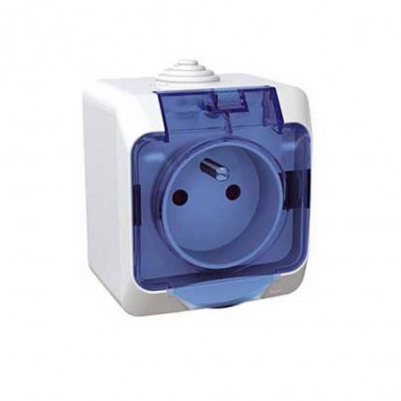 Prise de courant avec obturateur et couvercle