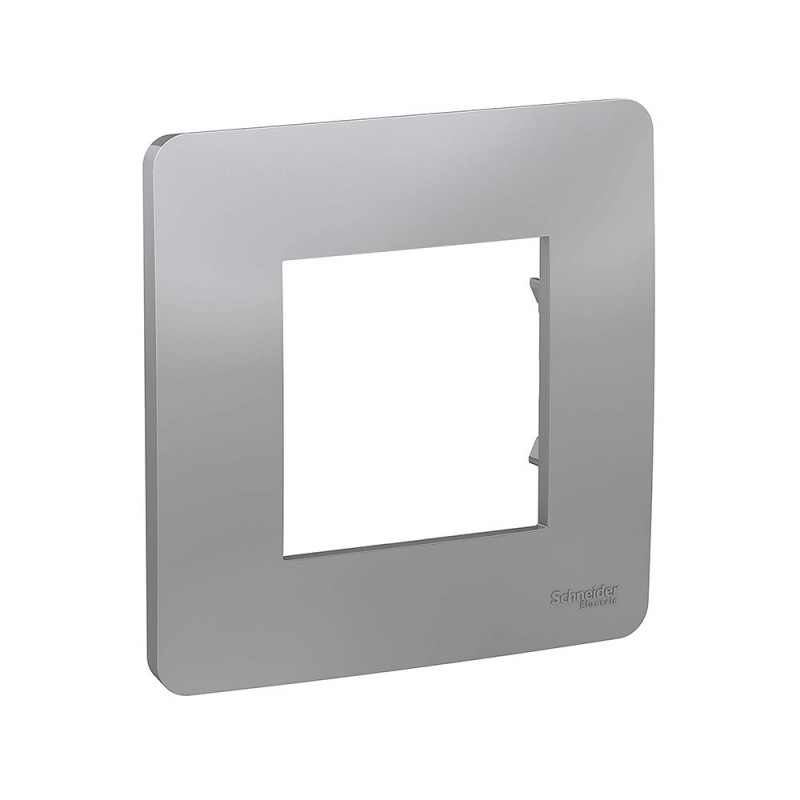 Plaque de finition UNICA 1 poste 2 modules alu