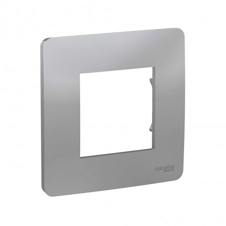 Plaque de finition UNICA 1 poste 2 modules alu