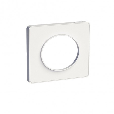 Plaque de finition Odace Touch Blanc avec liseré