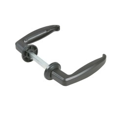 Poignée de porte à double béquille zamak vernie noir 110mm