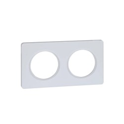 Plque touch blanc 2 postes ODACE