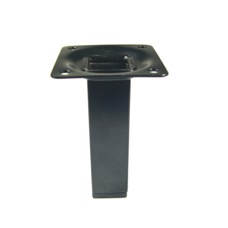 Pied H400 acier carré25 noir