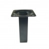 Pied H400 acier carré25 noir