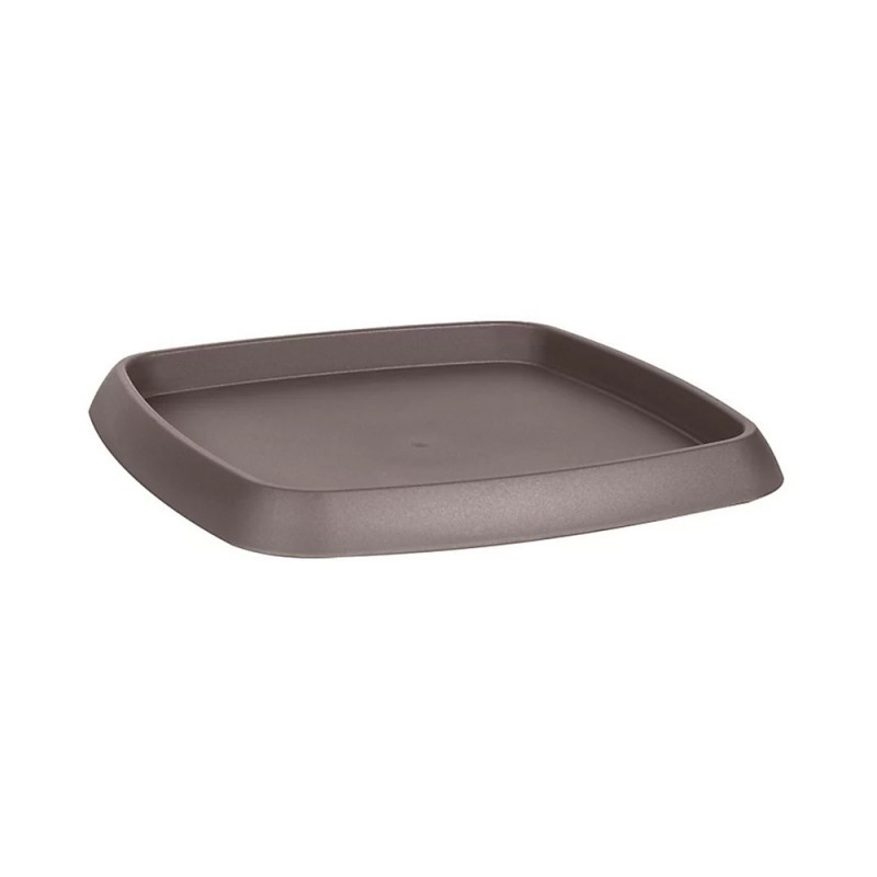 Soucoupe pot carre D35 taupe uc10 (F31