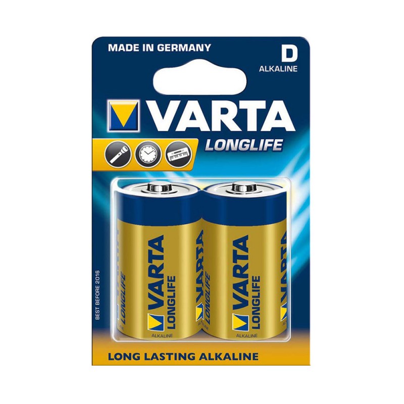Piles x2 D Longlife Varta