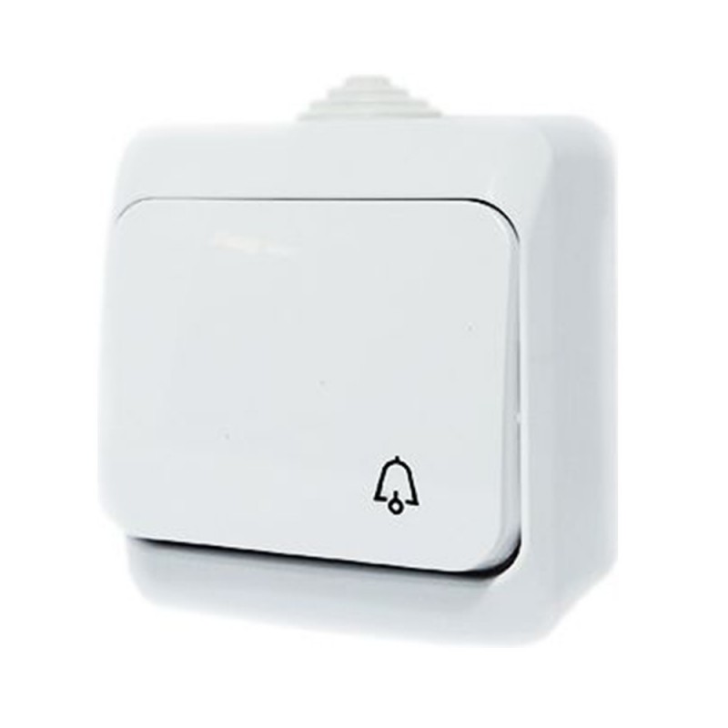 Push switch 1 pole bell white
