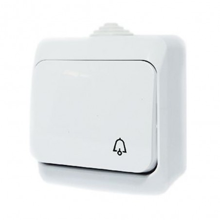 Push switch 1 pole bell white
