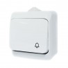 Push switch 1 pole bell white