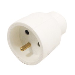 Fiche femelle 2P+T 16A Blanc IP2X