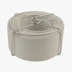 Fil dattache D1.5 L50M acier plastifié blanc box12