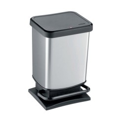 Poubelle de cuisine 20 L à Pédale Rotho Polypropylène Gris