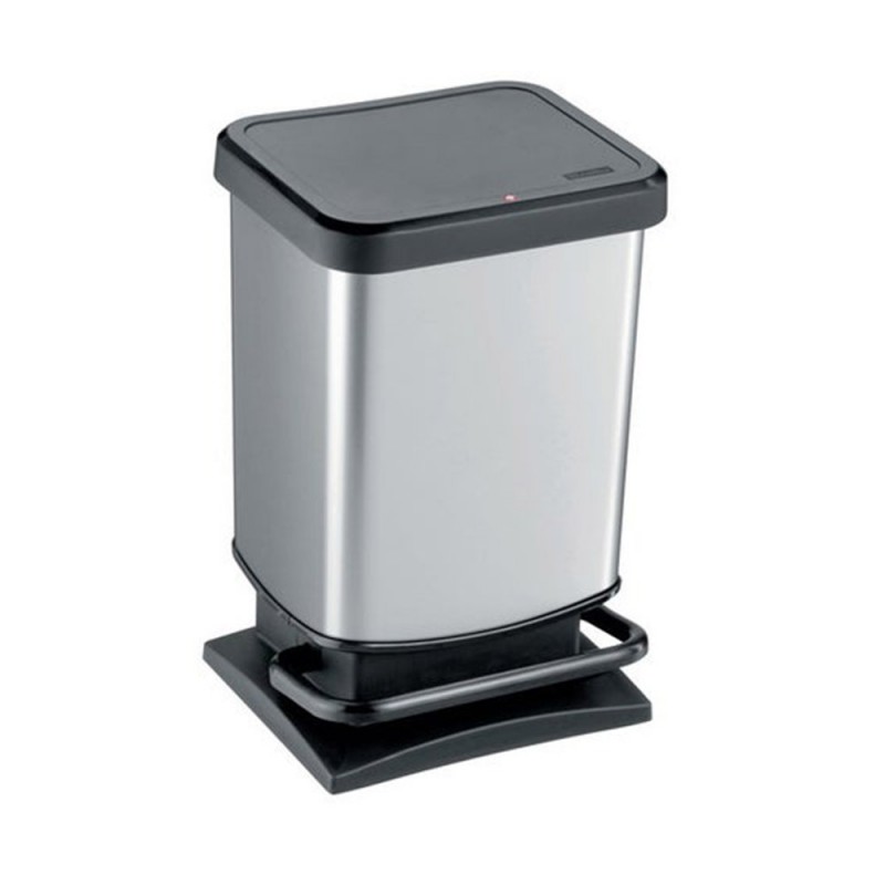 Poubelle de cuisine 20 L à Pédale Rotho Polypropylène Gris