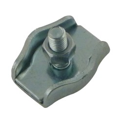 Serre câble D6 plat 1 boulon A-Zingué x2 box5