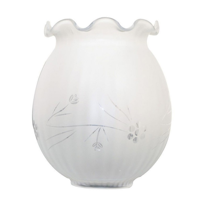 Abat-jour Tulipe H145mm D120mm verre satinégrave uv6