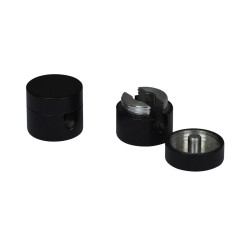 Passe-câble x2 Alu D20mm Laqué Noir uc4