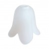 Abat-jour tulipe H120mm D143mm verre satiné blanc uv6