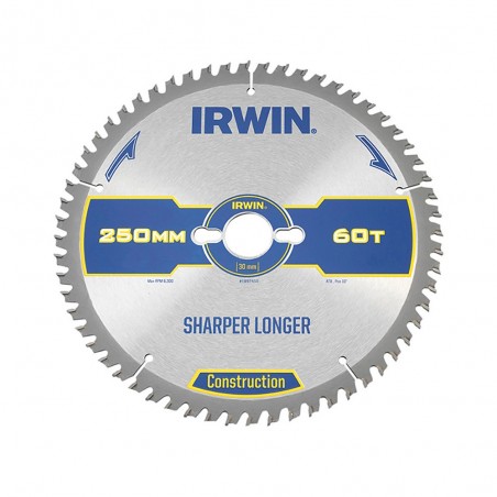 Lame de scie circulaire D250mm 60dts onglet Irwin