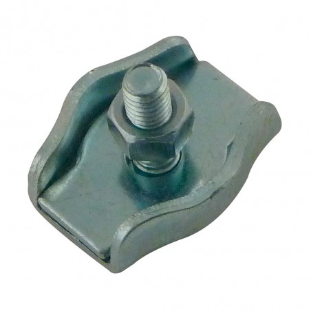 Serre câble D2 plat 1 boulon A-Zingué x4 box5